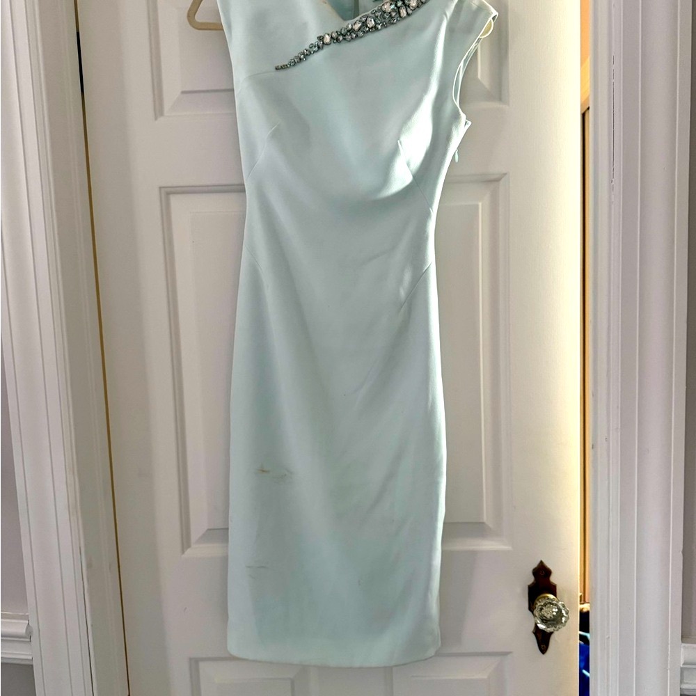 Elegant Light Blue Sleeveless Dress